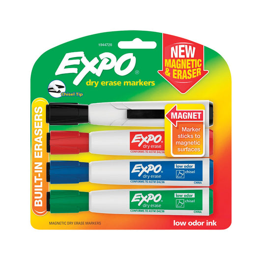 EXPO Magnetic Assorted Dry Erase Markers 4 pk (Pack of 6)