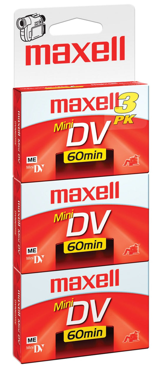Maxell 298016 Mini DV Cassettes 3 Count