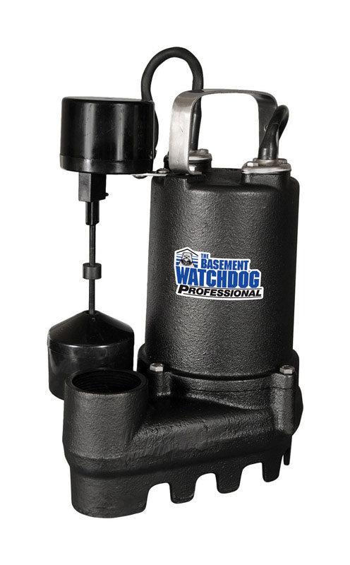 Basement Watchdog  Professional  1/3 hp 4,000 gph Cast Iron  Vertical Float Switch  AC  Submersible Sump Pump