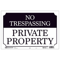 Hy-Ko  English  White  Informational  Sign  9.25 in. H x 14 in. W (Pack of 12)