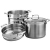 4 Pc - 8 Qt Stainless Steel Multi-Cooker