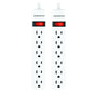 Monster Just Power It Up 2.5 ft. L 6 outlets Power Strip White