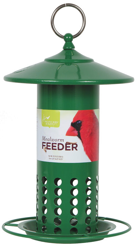 Pacific Bird & Supply Co Inc Pb-0066 6.25 X 6.25 X 11.25 Green Mealworm Feeder