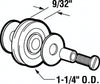 Prime-Line  1-1/4 in. Dia. x 9/32 in. L Mill  Nylon/Steel  Roller Assembly  2 pk