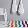 Sorema 100% Genuine Cotton Zig Zag Pack Towels Bath, Hand and Guest Bright White 