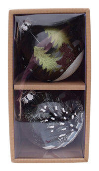 Celebrations  Painted Trees  Christmas Ornaments  Multicolored  Glass  2 pk (Pack of 2)