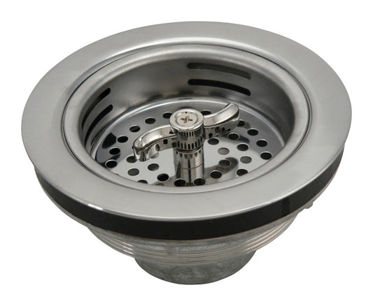 Keeney 3-1/2 in. Dia. Natural Stainless Steel Basket Strainer Assembly