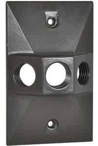 Weatherproof Rectangular Lampholder Cover, Bronze