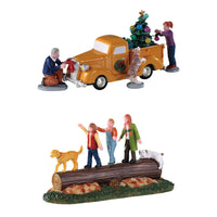 Lemax  Two Assorted Village People  Village Accessory  Multicolored  Polyresin (Pack of 6)