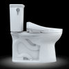 TOTO® Drake® Transitional WASHLET®+ Two-Piece Elongated 1.28 GPF Universal Height TORNADO FLUSH® Toilet with C2 Bidet Seat, Cotton White - MW7863074CEFG.10#01