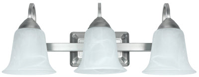 LED Vanity Light Fixture, 3-Light, Brushed Nickel, 26-Watt