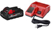 Milwaukee  M18 REDLITHIUM  CP3.0  18 volt 3 Ah Lithium-Ion  Battery and Charger Starter Kit  2 pc.