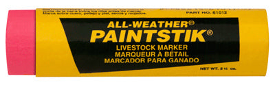 Paintstick Livestock Marker, All Weather, Fluorescent Pink (Pack of 12)