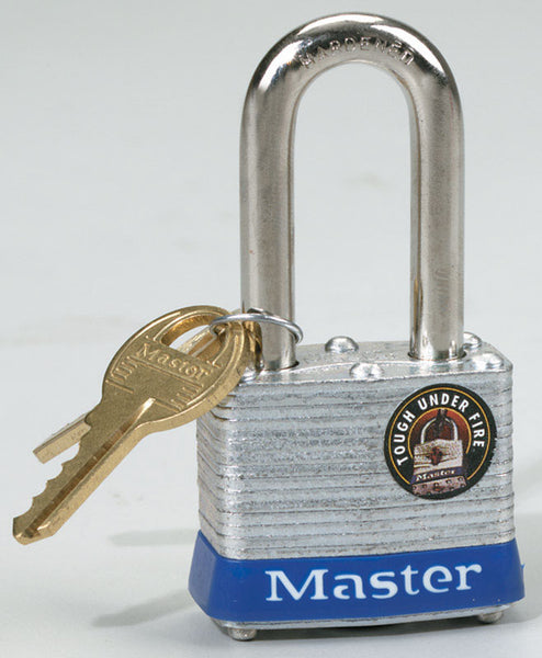 Master Lock  1-5/16 in. H x 1-5/8 in. W x 1-9/16 in. L Laminated Steel  Double Locking  Padlock  1 pk