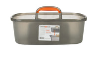 Casabella Polypropylene Graphite Rectangular Bucket Caddy 4 gal. Capacity (Pack of 6)