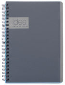 Tops 57010IC 5" X 8" Gray Idea Collective Professional Double-Wire Bound Notebook 80 Sheets