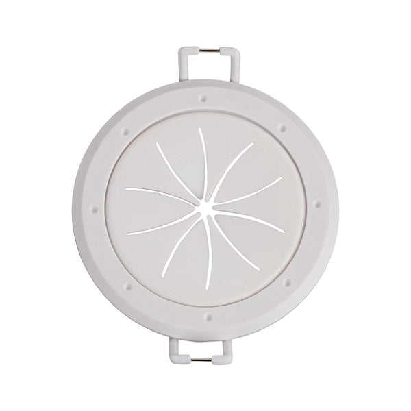 Monster Just Hook It Up White 1 gang Plastic Spring Lock Cable Pass Wall Plate 2 pk