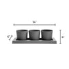 Bloem 4 in.   H X 14 in.   W X 6 in.   D Plastic Trio Flight Planter Charcoal
