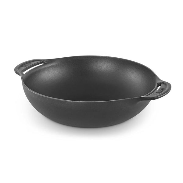 Sistema de barbacoa Gourmet Weber, parrilla de hierro fundido y porcelana, wok, 16,7 in de largo x 13,4 in de ancho, 1 unidad