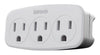 Woods 15 amps 120 V White Wall Tap 5-15R 1 pk