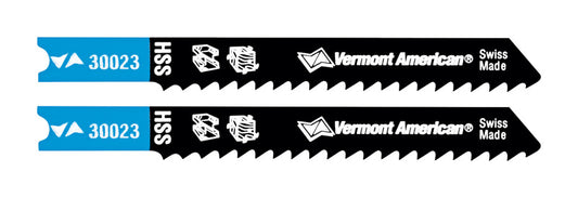 Vermont American 2-3/4 in. High Carbon Steel U-Shank Jig Saw Blade 10 TPI 2 pk