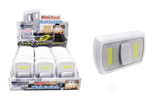 Diamond Visions Manual Battery Powered Mini COB LED Night Light w/Switch (Pack of 18).