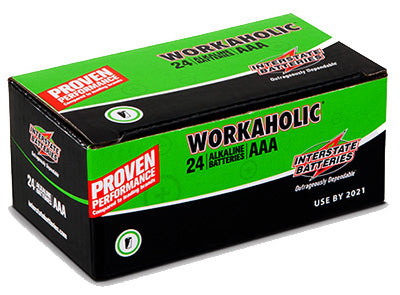 Workaholic Alkaline Battery, AAA, 24-Pk.