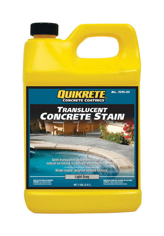 Quikrete Semi-Transparent Light Gray Water-Based Concrete Stain 1 gal. (Pack of 4)