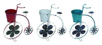 Infinity 18 in. H X 5.5 in. W X 16.37 in. D Metal Bicycle Planter Assorted (Pack of 3)