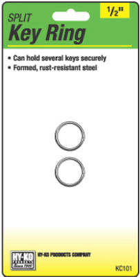 Split Key Ring, 1/2-In., 2-Pk. (Pack of 5)