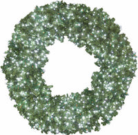 Artificial Wreath, Bristol Pine, 1,200 Micro LED Pure White Lights, 60-In.