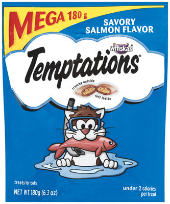 Temptations Cat Treats, Savory Salmon, 6.35-oz.