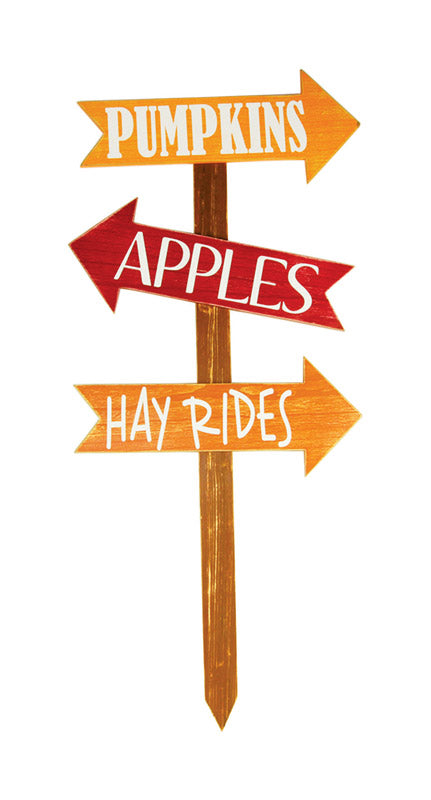 Adams & Co  Pumpkins, Apples, Hay Rides Sign  Harvest Decor