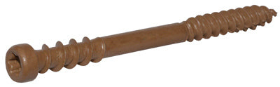 Tornillos compuestos para exteriores Deck Plus, estrella, cerámica marrón, 2,5 pulg. x n.º 10, 5 lb.