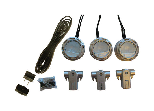 Westek  Silver  Plug-In  Xenon  Puck Light Kit  3 pk