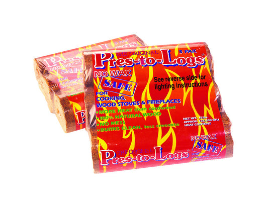 Pres-To-Log 100% Natural Wood Fire Log 5 lbs. (Pack of 3)