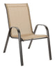 Living Accents Black Steel  Chair Tan