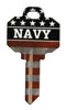 Kaba Ilco Schlage Navy/Flag House/Office Key Blank Single (Pack of 5).