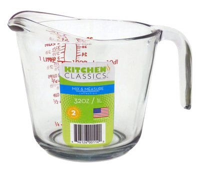 Measuring Cup, Tempered Glass, 32-oz. (Pack of 6)