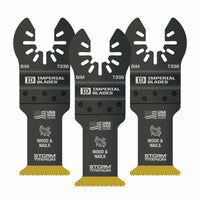 Imperial Blades One Fit 3-11/16 in. L Titanium-Coated Bi-Metal Oscillating Saw Blade 3 pk