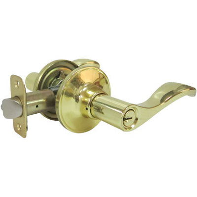 Reversible Naples Entry Lever Lockset, Polished Brass (Pack of 2)