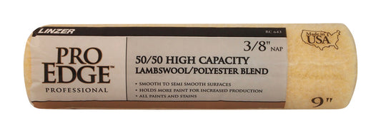 Linzer  Pro Edge  Lambswool Polyester  9 in. W x 3/8 in.  Regular  Paint Roller Cover  1 pk