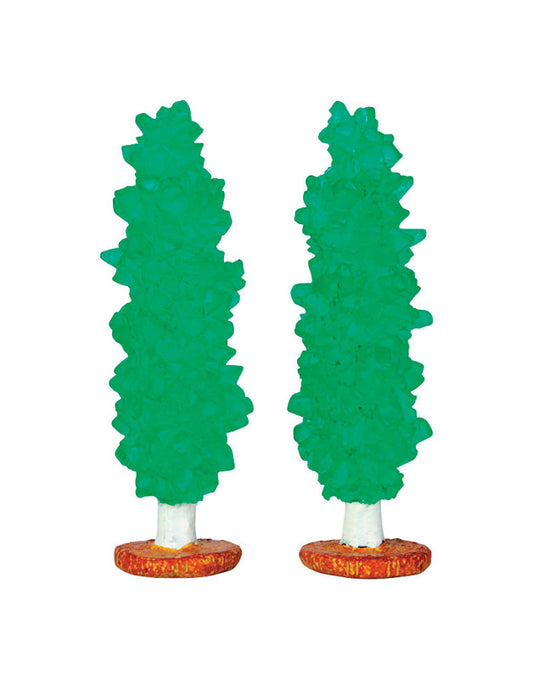 Lemax Multicolored Polyresin Non-Electric Power Rock Candy Trees Tabletop Christmas Village 3.58 in.