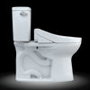 TOTO® Drake® WASHLET®+ Two-Piece Elongated 1.28 GPF TORNADO FLUSH® Toilet with C5 Bidet Seat, Cotton White - MW7763084CEG#01