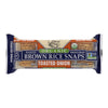 Edward and Sons Brown Rice Snaps - Toasted Onion - Case of 12 - 3.5 oz.