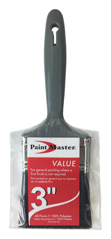Paint Master 3 in. W Medium Stiff Flat Paint Brush (Pack of 6)