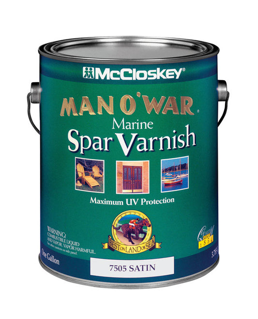 McCloskey Man O' War Clear Water-Based Marine Spar Varnish 1 gal (Pack of 2)