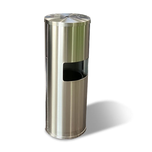 Zehn-X 37 in. H X 15 in. W X 15 in. L Wipe Dispenser/Trash Can 5 gal Silver