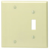 Leviton 001-86006-0 Single Gang Ivory Toggle & Blank Wallplate
