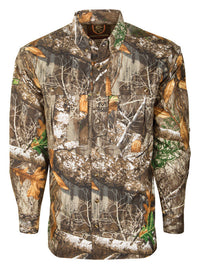Drake  Dura-Lite  XL  Long Sleeve  Men's  Collared  Realtree Edge  Shirt